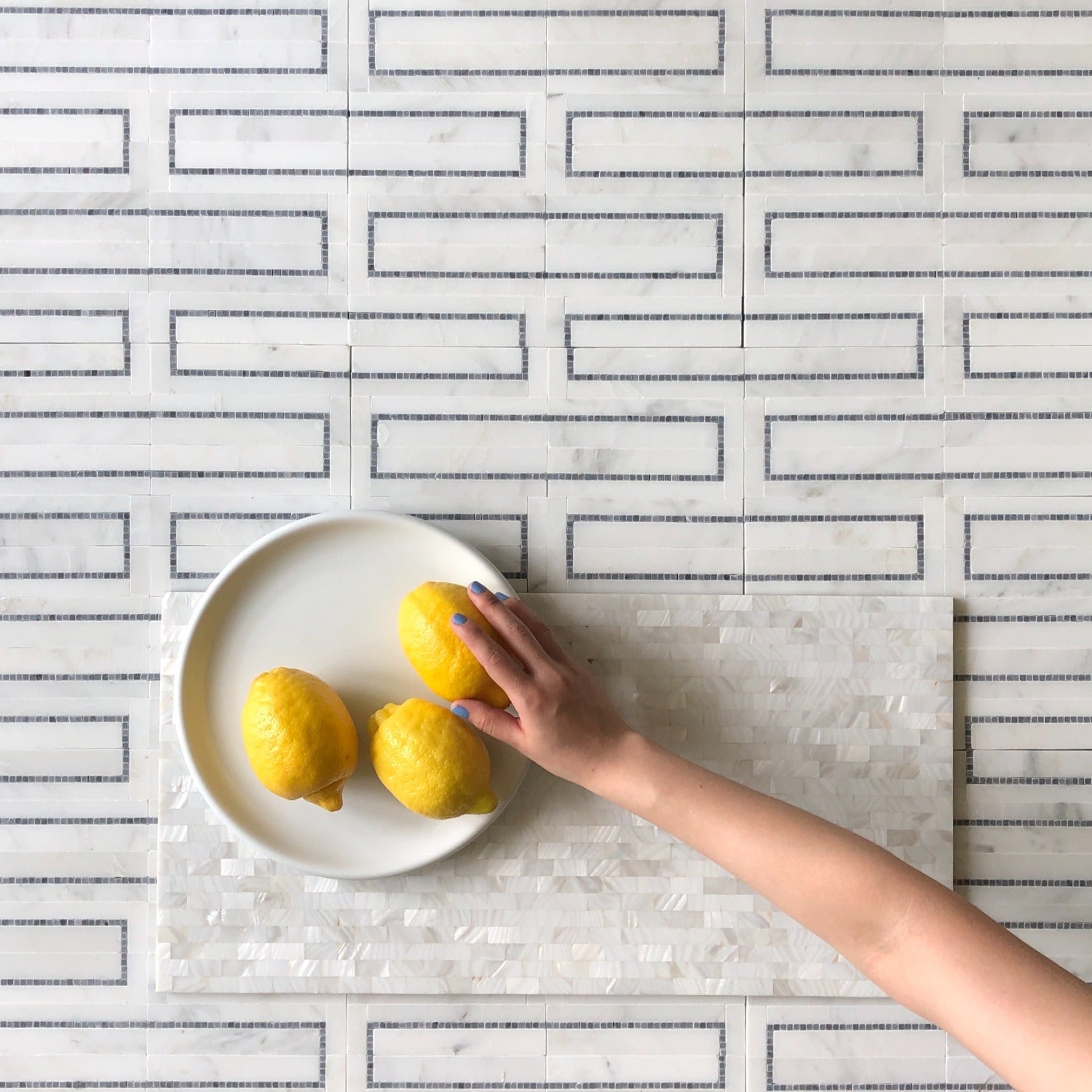 METRO MARBLE MOSAIC ARABESCATO WITH BARDIGLIO DOT 